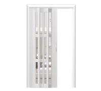 Porte accordéon Pliante en PVC, cloison de séparation de pièce accordéon 32x80, Panneau rétractable en Acrylique Transparent pour Porte et Placard, Solutions d'aménagement intérieur Gain de