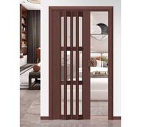 Porte accordéon pliante en PVC, porte coulissante intérieure pour chambre à coucher et couloir, séparateur de pièce et garde-manger, entrée de placard