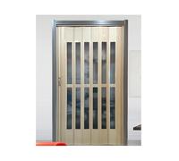 Porte Accordéon Pliante for Couloir Porte Accordéon Coulissante Polyvalente for Salon, Chambre Et Garde-manger, Sans Perçage, Serrure Incluse(WxH 77x80in (195.5x203cm))