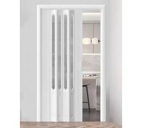 Porte accordéon pliante - Portail coulissant multi-plis - Séparateur de pièce intérieur pour chambre à coucher, salle de bain, placard