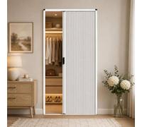 Porte accordéon pliante sans perçage, conception coulissante rétractable