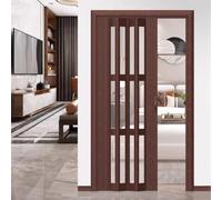 Porte accordéon Pliante sur Mesure avec fenêtre à Grille - Porte moustiquaire Thermique isolée pour Placard, Chambre et Plus Encore - Conception Peu encombrante, Installation Facile, Durable