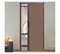 Porte accordéon pliante verrouillable - Design nid d'abeille peu encombrant - Sans perçage - Utilisation interne - Convient pour une largeur de 70 à 100 cm - Idéal pour les placards - Marron - 90 x