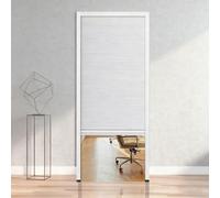 Porte accordéon Porte accordéon blanche de 22 à 80 pouces, porte pliante verticale invisible en nid d'abeille, dimensions personnalisables, cloison coulissante sans perçage.(33x80in(84x203cm))