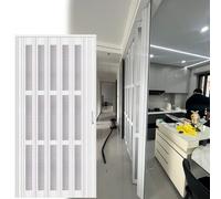 porte accordéon Porte Accordéon De Cuisine En PVC Blanc, Porte Coulissante Pliante - H 210 220 230, L 100 130 160 180 220 260 300 - Porte Accordéon Pour Salon, Salle De Bain(285x210cm)