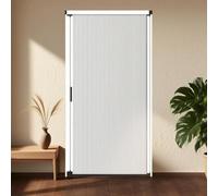 Porte accordéon Porte accordéon intérieure, portes pliantes coulissantes, cloisons pliantes en alliage d'aluminium et tissu non tissé, moustiquaire de porte de placard(White,28x80in(71x203cm))