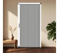 Porte accordéon Porte accordéon intérieure, portes pliantes coulissantes, cloisons pliantes en alliage d'aluminium et tissu non tissé, moustiquaire de porte de placard(Gray,46x80in(116x203cm))