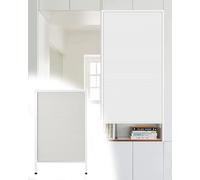 Porte Accordéon Porte de Placard Pliante Petite Blanche, Porte Rétractable Non Tissée avec Cadre en Aluminium, Portail Coulissant Pliant, Fenêtre de Service(85x85cm/33.5x33.5")