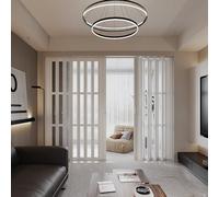 porte accordéon Porte De Séparation De Pièce Pliante En Acrylique Transparent De Style Accordéon, Porte Pliante En PVC Pour Salon/Balcon, Isolée De L'air Froid Ou Chaud(98x220cm)