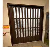 porte accordéon Porte De Séparation Pliante Personnalisable Pour Balcon Cuisine Chambre - Porte Accordéon En PVC Épaissi, Isolant Des Fumées - Panneau De Séparation H 205 213(65x200cm)