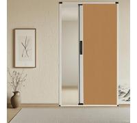 Porte accordéon Porte pliante accordéon intérieure sans perçage avec tissu cellulaire multifonctionnel, porte moustiquaire rétractable avec cadre en aluminium(Orange,W32in/81cm-h78in/200cm)
