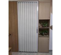 Porte accordéon, Porte Pliante Blanche pour Placard - Cloisons de séparation verrouillables, moustiquaire magnétique coulissante Thermique pour Cuisine, Porte intérieure Pliable (40 x 80 pou