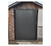 Porte accordéon - Porte pliante coulissante extérieure for cour et patio, aluminium gris avec cadre et serrure, moustiquaire rétractable for usage intérieur(50x80in (127x203cm))