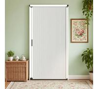 Porte accordéon Porte pliante coulissante personnalisable, porte intérieure accordéon avec cadre en aluminium et tissu cellulaire, imperméable et isolante thermiquement(White,27x80in (68.5x203cm))