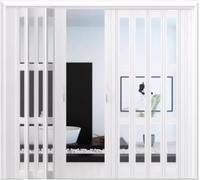 Porte Accordéon, Porte Séparatrice Pliante Pliante Magnétique, Kit De Panneau De Cuisine Intérieur Isolé Thermiquement, Double écran Coulissant, 70, 80, One Color, 272cmx203cm/107inx80in