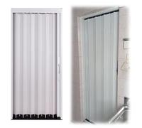 porte accordéon Portes Accordéon Pliantes Pour Salle De Bain, 60 80 100 120 150 180 200 240 Cm De Largeur - Porte Pliante Invisible Pour Petites Pièces, Cuisines, Caravanes(140x202cm)