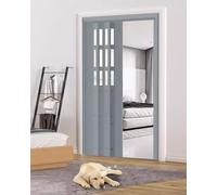 Porte accordéon, Portes intérieures Pliantes accordéon, cloisons de séparation de pièces 30x80 po, 32x80 po, 38x80 po, 42x80 po - Gris, Portes de Placard et moustiquaires coulissantes Multi-