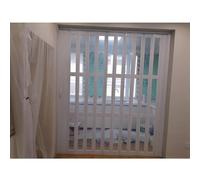 Porte accordéon, Portes Pliantes accordéon en Aluminium Blanc, Hauteur 203,2 cm, Largeur 70 Pouces, idéale pour Les Restaurants, Les plantations et Les vestiaires, Porte de séparation en pan