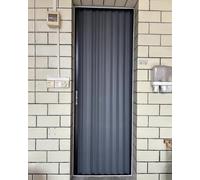 Porte accordéon rétractable avec serrure et clé, porte coulissante multifold pour portes intérieures et extérieures, couloirs et sous-sols