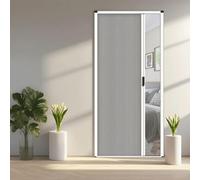 Porte accordéon rétractable pour porte, porte de douche en accordéon gris avec poignée, séparateur de pièce pliable pour chambre à coucher, salle de bain, cuisine, bureau, camping-car (106,7 x 198,9