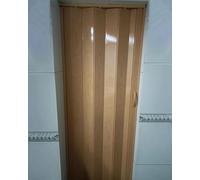 Porte accordéon Rustique à intimité - Portes Pliantes étanches de Style Grange pour Garde-Manger, Fermeture magnétique, séparation intérieure, Design élégant en PVC (79 x 80 po)