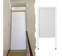 Porte accordéon sans perçage pliable en nid d'abeille - Barrière de confidentialité coulissante réglable pour petits et grands espaces (l 85 x H 100 cm) - Solution de séparation facile à installer