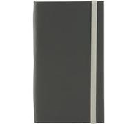 Porte addition LUXE avec socle en bois massif Couverture cuir et fermeture élastique Couleur Gris Securit G