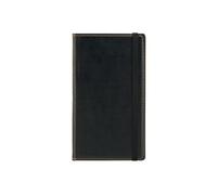 Porte addition LUXE avec socle en bois massif Couverture cuir et fermeture élastique Couleur Noire Securit