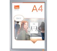 Porte-Affiche A3 Mural Avec Cadre Noir Clipsable À Coins Biseautés, Fixation Par Les Coins, Impression Pro