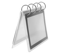 Porte-affiche Acrylique Transparent à Feuillets Horizontaux pour Menu | Base Autoportante en Vague, Bords Polis et Coins Arrondis, Usage Restaurant et Commerce, Cartes Photo