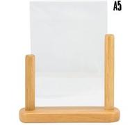 Porte affiche de table Medium Bois avec finition teck laqué Securit G