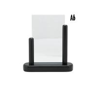 Porte affiche de table Small Bois avec finition noir laqué Securit
