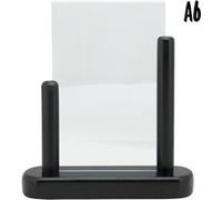Porte affiche de table Small Bois avec finition noir laqué Securit