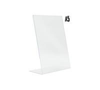 Porte affiche en L acrylique transparent Format A5 Securit