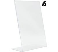 Porte affiche en L acrylique transparent Format A5 Securit G