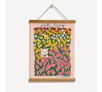 Porte-affiche magnétique respectueux de l'environnement en bois de teck, parfait pour la décoration de la maison ou du bureau (21 cm)