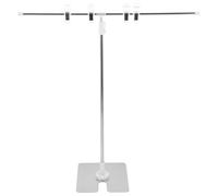 Porte-affiche Réglable en Acier Inoxydable, Forme T, Argenté | Présentoir de Table pour Événement et Entreprise, Visibilité Optimale, Usage Régulier, Style Moderne