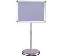 porte-affiche sur pied giantex argent 89,5cm-134cm hauteur réglable A3 présentoir rotation à 360 degrés en acier inox G