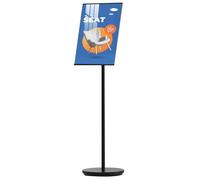 Porte-Affiche sur Pied, Présentoir de Signe d'affiche en métal A3/A4,Panneaux publicitaires à Lunette Ultra-étroite rotative à 360 degrés pour Les Entreprises,Vue Verticale/Horizontale