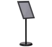 Porte Affiche sur Pied, Présentoir sur pied Support d'information Support pour Affiche Panneau d'affichage Support d'affiche A3 sur pied Noir Alliage d'aluminium