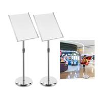 Porte-Affiche Sur Pied, Support De Panneau Sur PiéDestal, PréSentoir à Affiche RéGlable Avec Base Rechargeable For Affichage Et Publicité