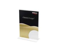 Lampe de lecture Deflecto Porte affiche transparent pour documents A4 portrait droit transparente