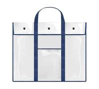 Porte-affiches pour le rangement, grand sac étanche pour affiche d'art, organiseur de rangement avec poignée et poche pour accessoires, récipient d'œuvres d'art en PVC, bleu, Refer to description