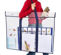 Porte-affiches pour le rangement - Grand sac pour affiche d'art - Support de tableau d'affichage en PVC, organiseur de rangement avec poignée et poche pour croquis, dessin