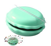 Porte-aiguilles magnétique - Coussin à aiguilles avec aimants en forme de macaron - Accessoire de broderie - Rangement d'aiguilles - Coussin à aiguilles - Chiffon de nettoyage pour aiguilles - Outils