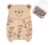 Porte-aiguilles magnétique - Mignon épingles à cheveux magnétiques en bois | Épingles multi-usages avec 100 aiguilles et porte-clips de dessins animés pour le matelassage, la fabrication, les