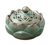 Porte-ail en céramique en forme de fleur, 4, 13x2, 87 pouces, pour comptoir | Couvercle préservant la fraîcheur, complète tout style de cuisine