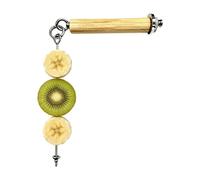Porte-Aliment Oiseaux Jouet De Foraging en Acier Inoxydable avec Perchoir | Fourchette d'alimentation perroquet pour intérieur cuisine salon fenêtre balcon terrasse jardin