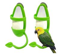 Porte-Aliments à Oiseaux Racks de Support en Plastique de seigle seigle Secteur du trottle Bol à Cage pour Les caloches 2pcs Tasses d'alimentation des Oiseaux