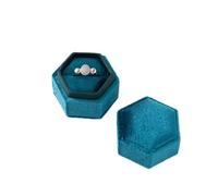 Porte Alliance Mariage Boîte à bagues à fente unique for fiançailles, souvenir de mariage, présentoir de bijoux photo de mariée, présentoir de rangement(Light blue)
